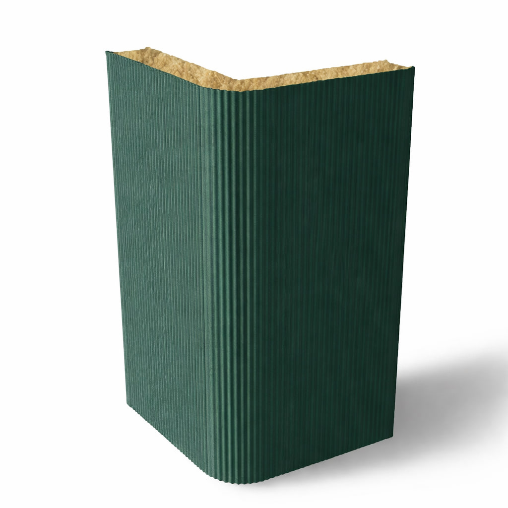 Угловая вертикальная панель МВ 50 мм RAL6005